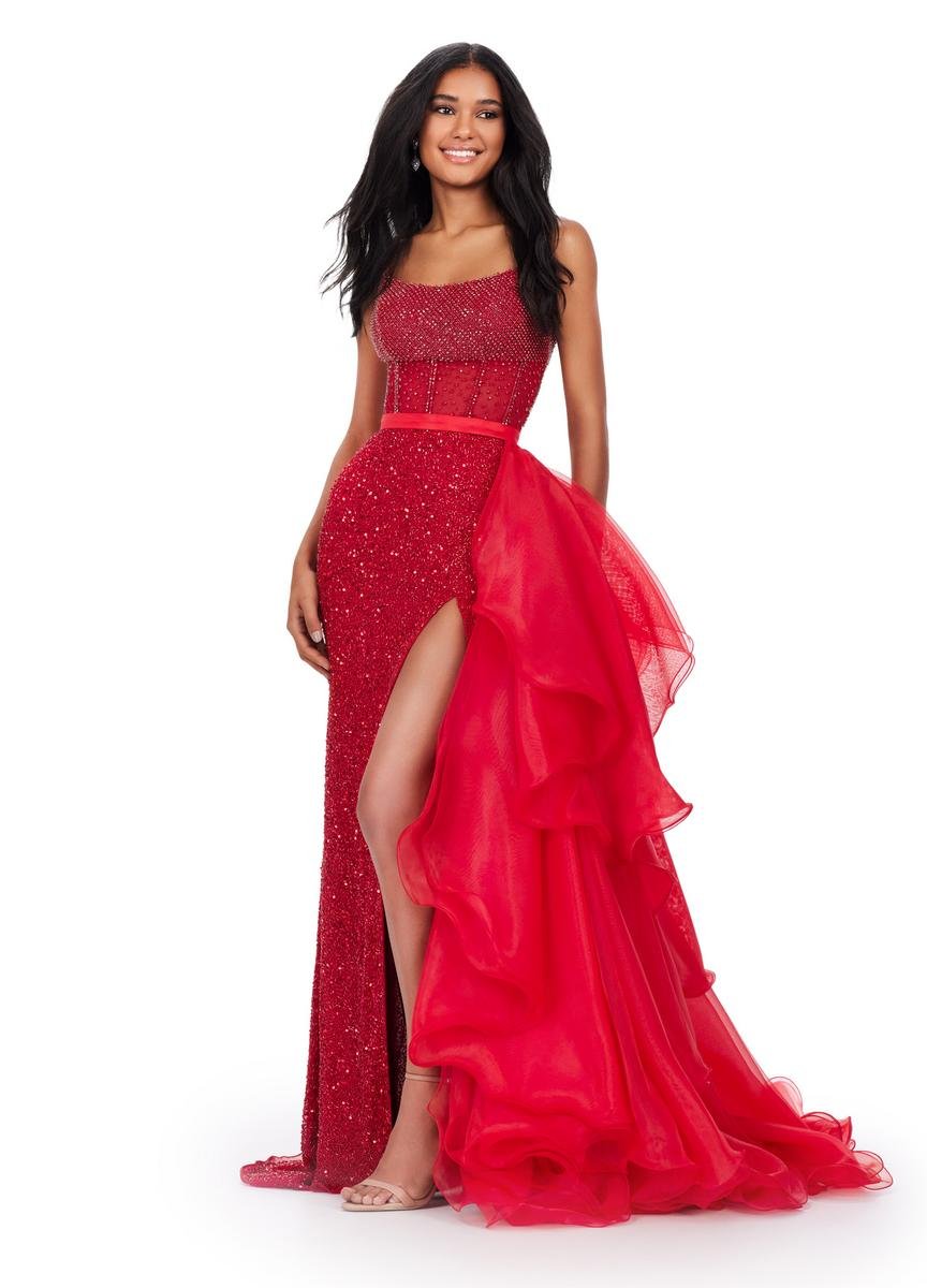 Ashley Lauren 11601 Red Prom Dress