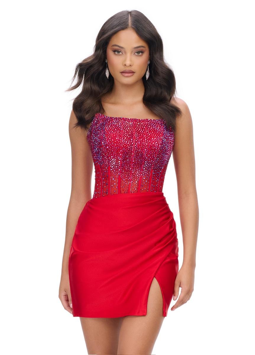 Ashley Lauren 4686 Red Prom Dress