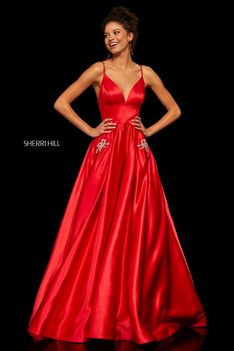 Sherri Hill 52629 Red Prom Dress