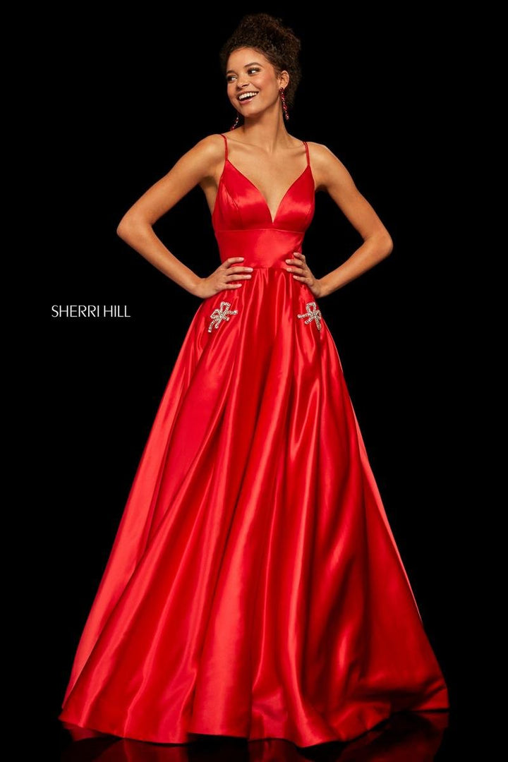 Sherri Hill 52629 Red Prom Dress