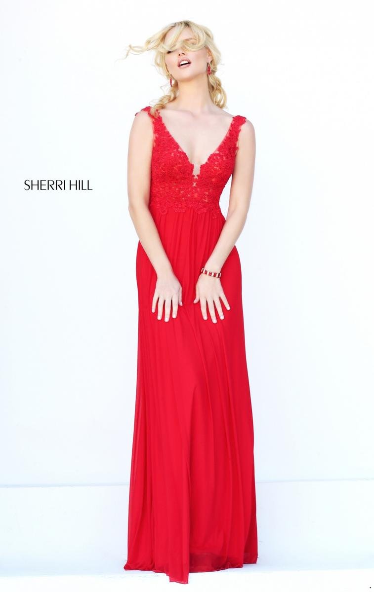 Sherri Hill 50255 Red Prom Dress