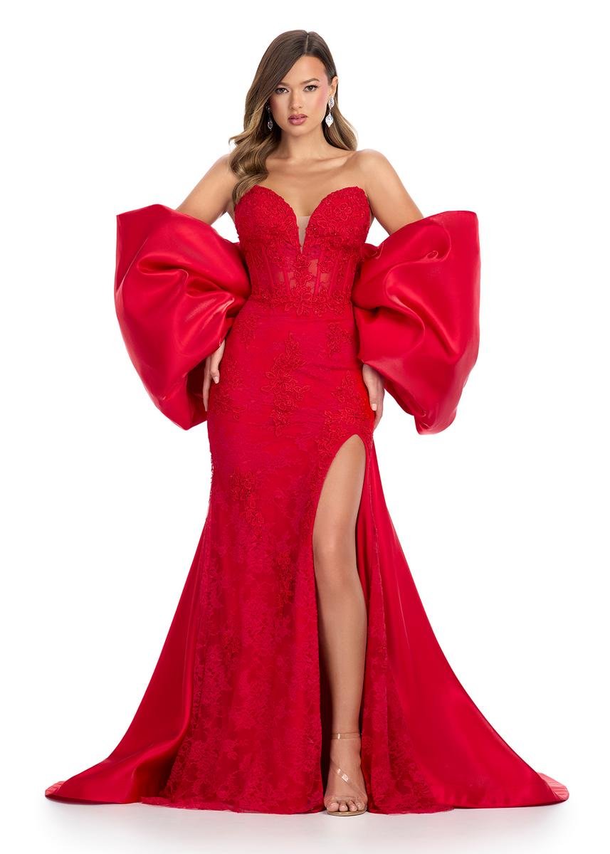 Ashley Lauren 12007 Red Prom Dress