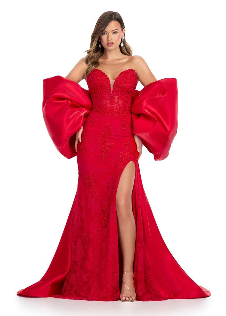Ashley Lauren 12007 Red Prom Dress