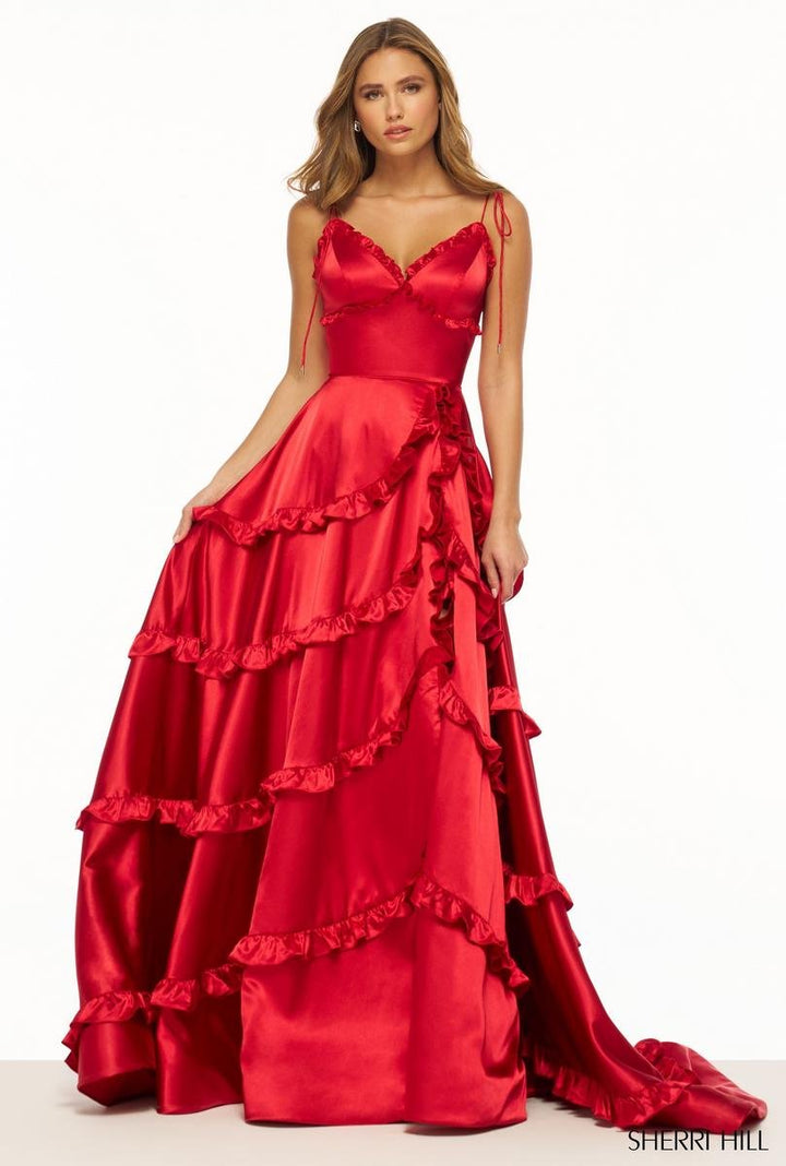 Sherri Hill 56353 Red Prom Dress