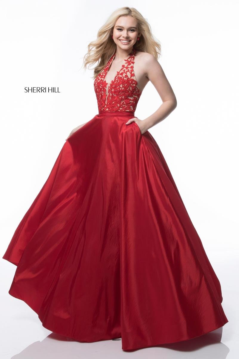 Sherri Hill 51643 Red Prom Dress