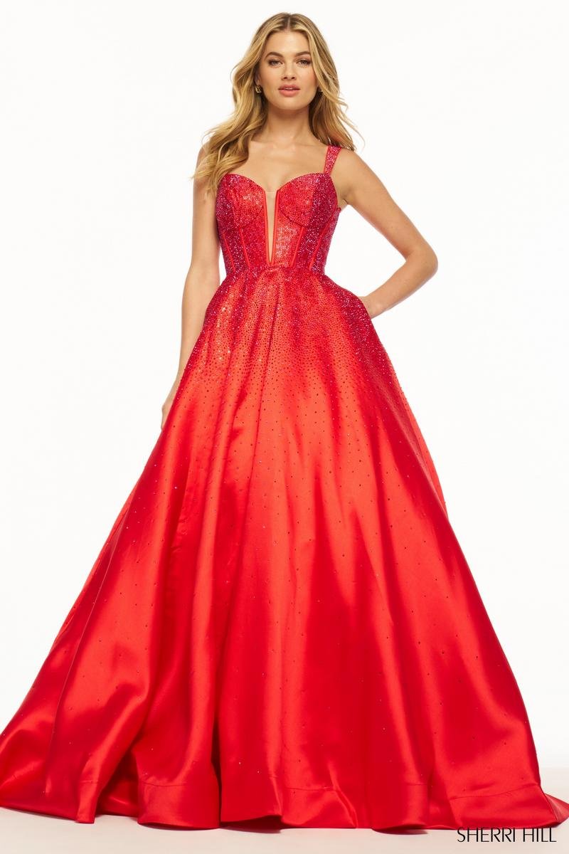 Sherri Hill 56106 Red Prom Dress