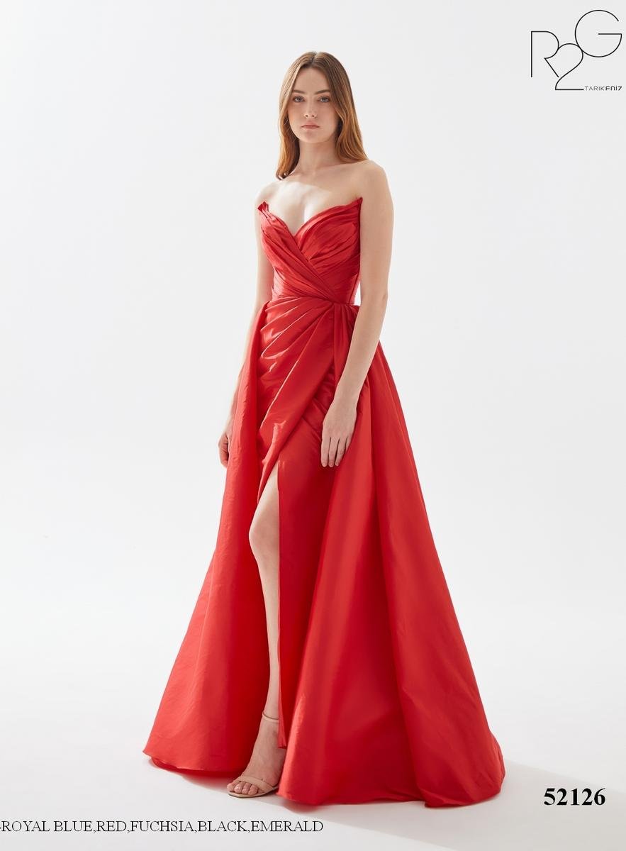 Tarik Ediz 52126 Red Prom Dress