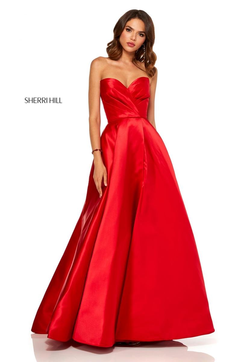 Sherri Hill 52631 Red Prom Dress