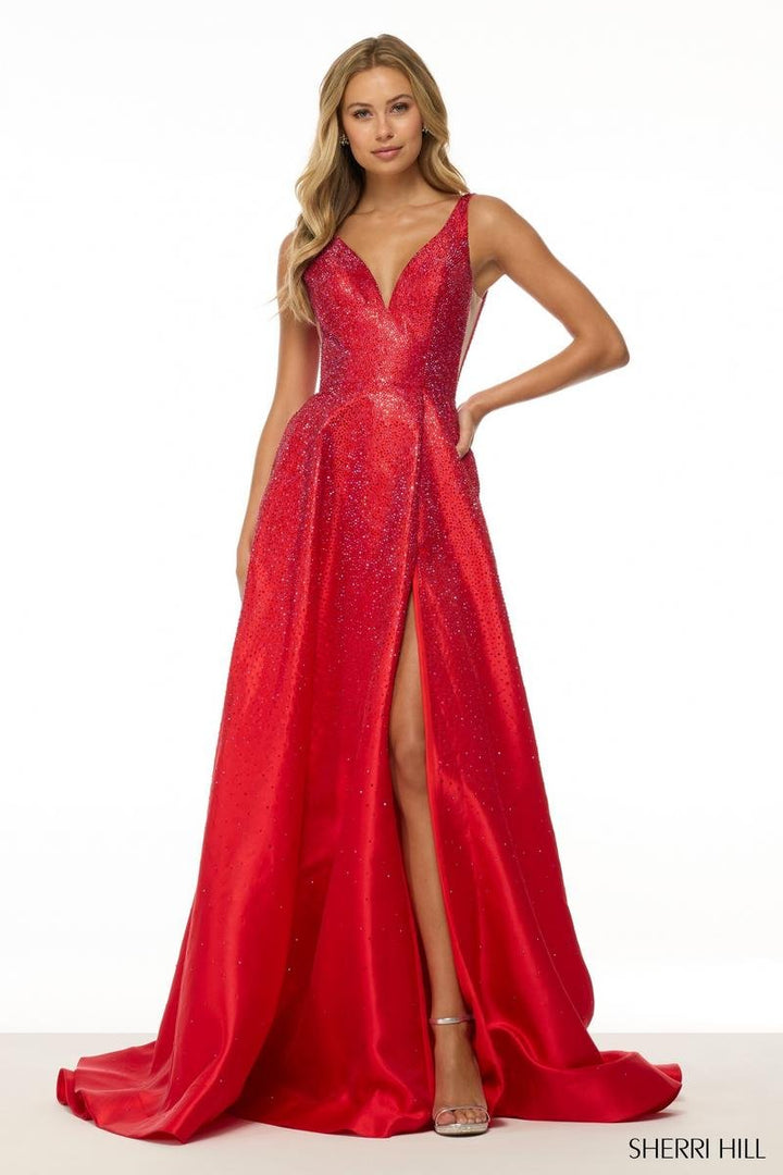 Sherri Hill 56990 Red Prom Dress