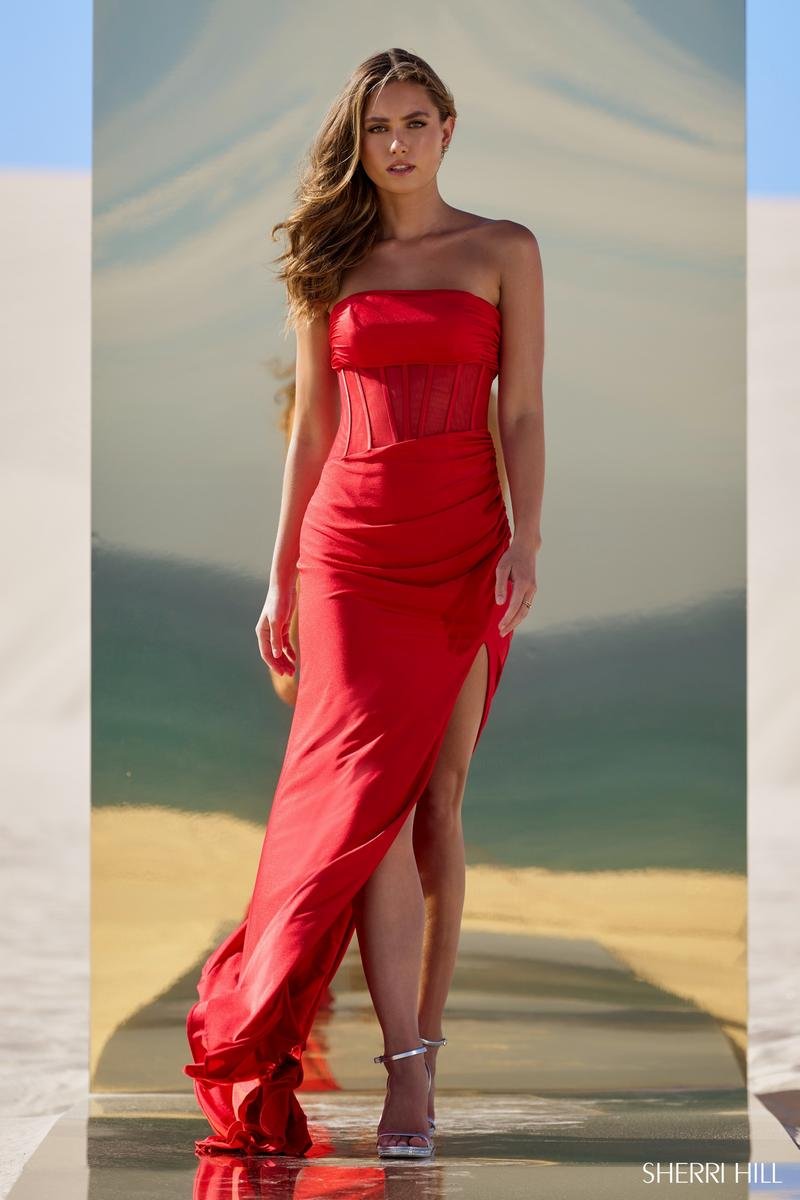 Sherri Hill 54923 Red Prom Dress