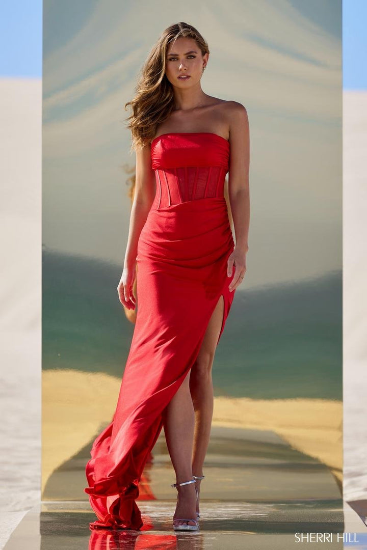 Sherri Hill 54923 Red Prom Dress