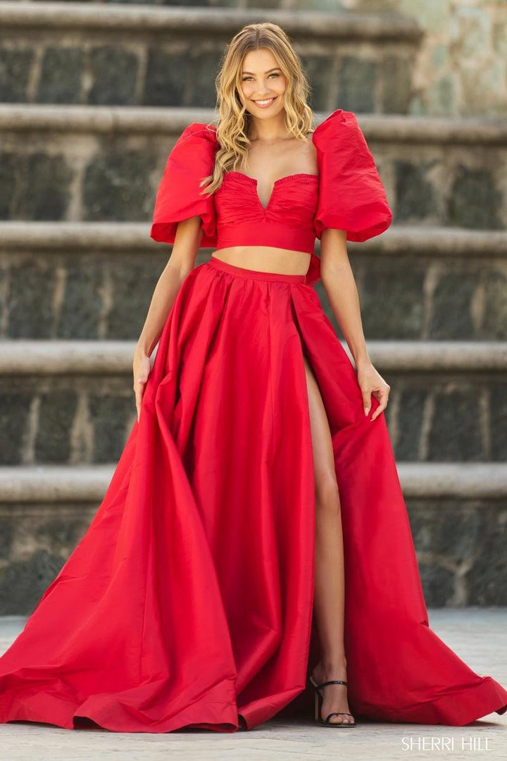 Sherri Hill 55630 Red Prom Dress
