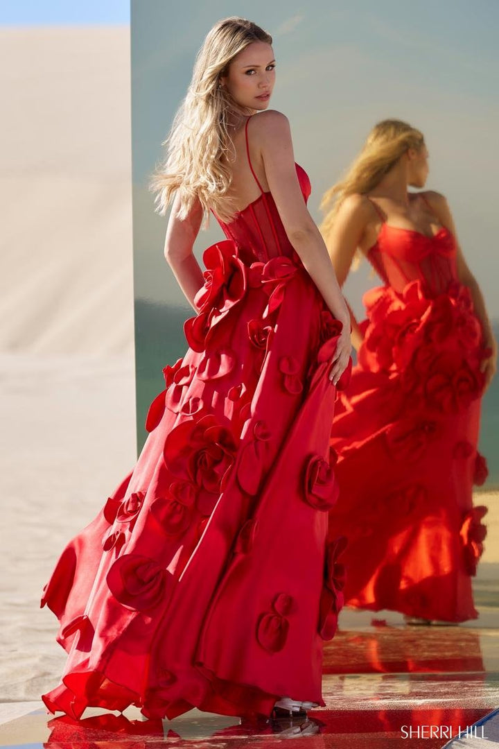 Sherri Hill 56763 Red Prom Dress