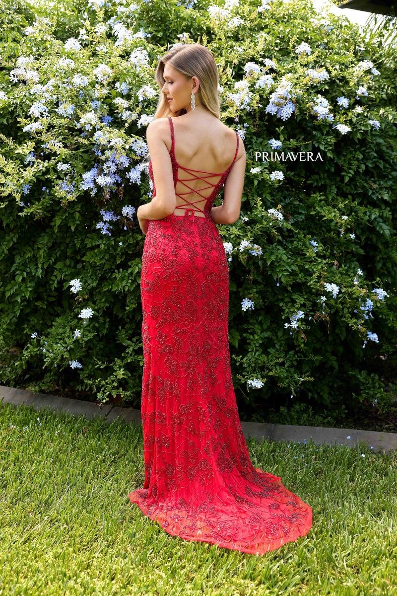 Primavera Couture 4317 Red Prom Dress