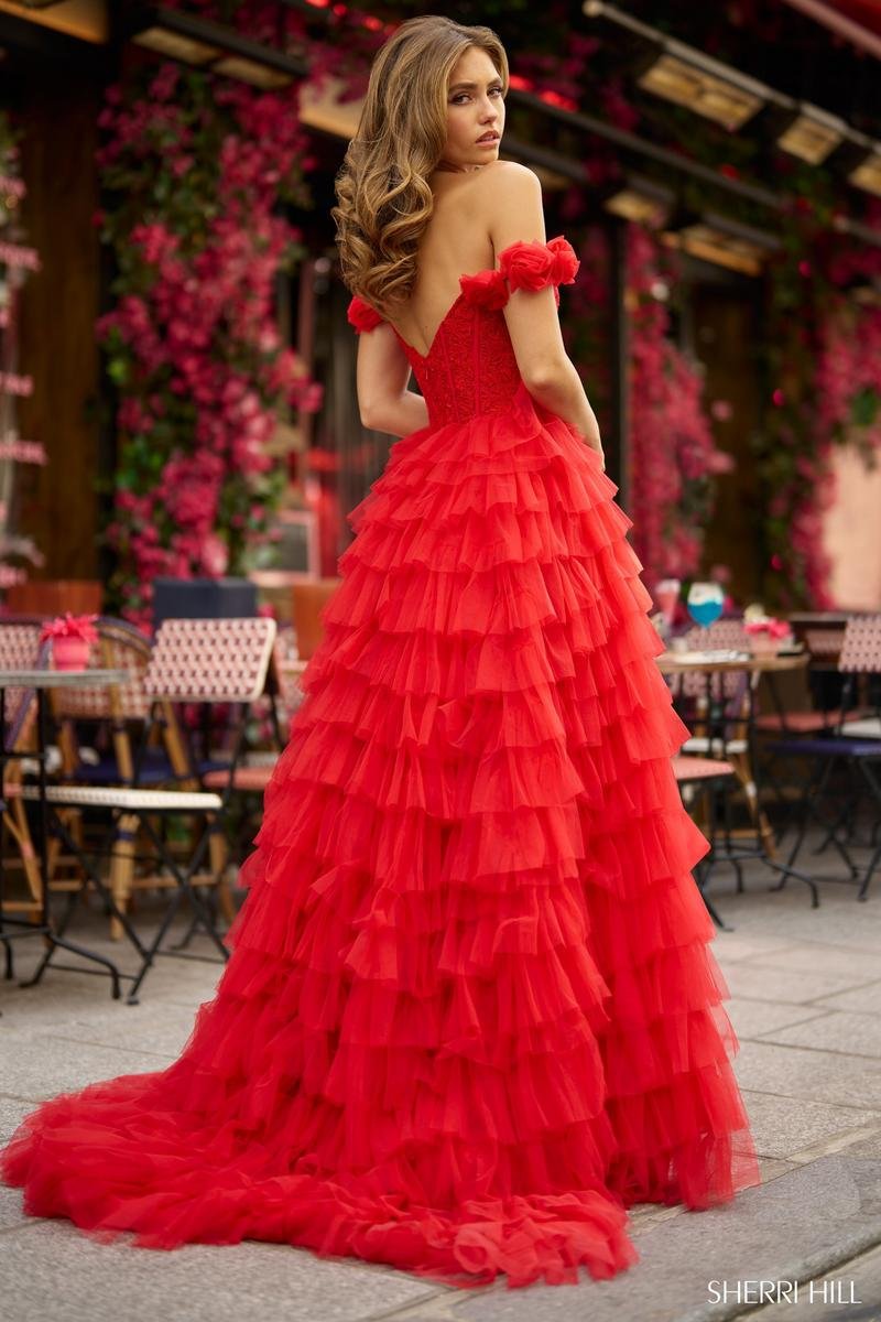 Sherri Hill 56968 Red Prom Dress