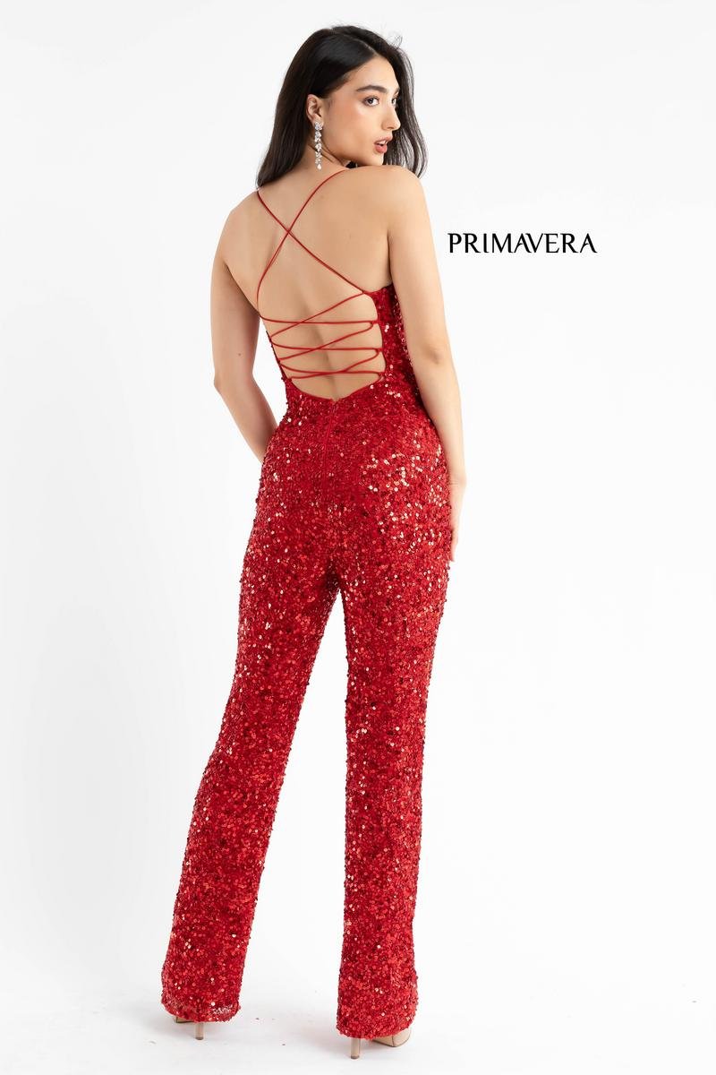 Primavera Couture 3774 Red Prom Dress