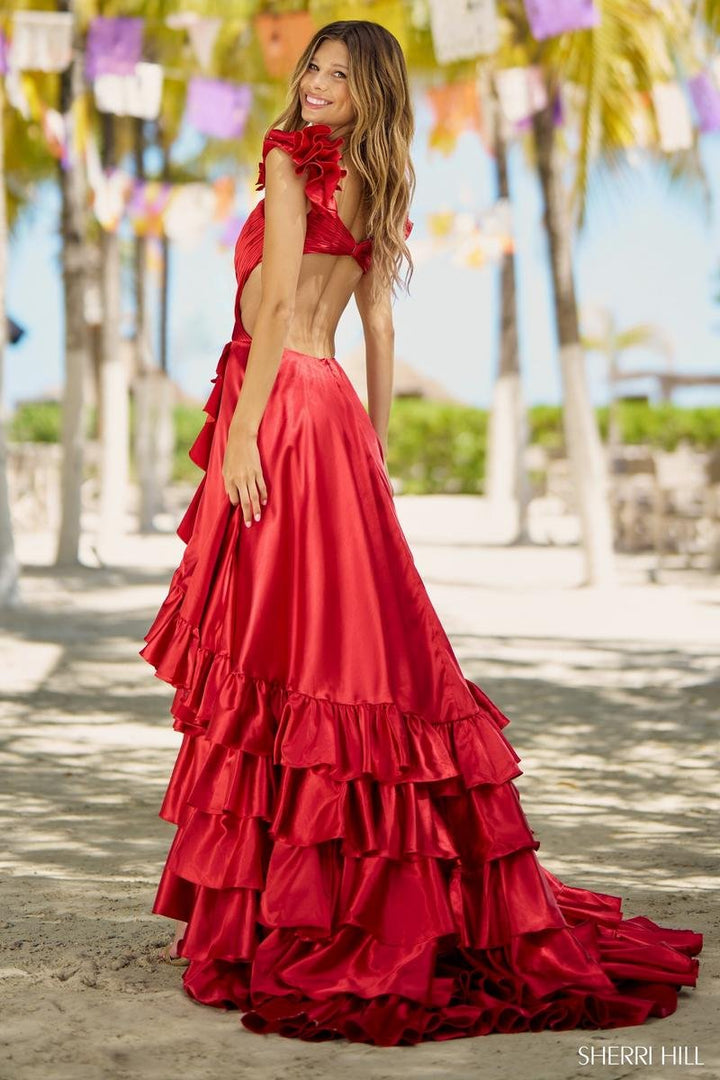 Sherri Hill 56057 Red Prom Dress