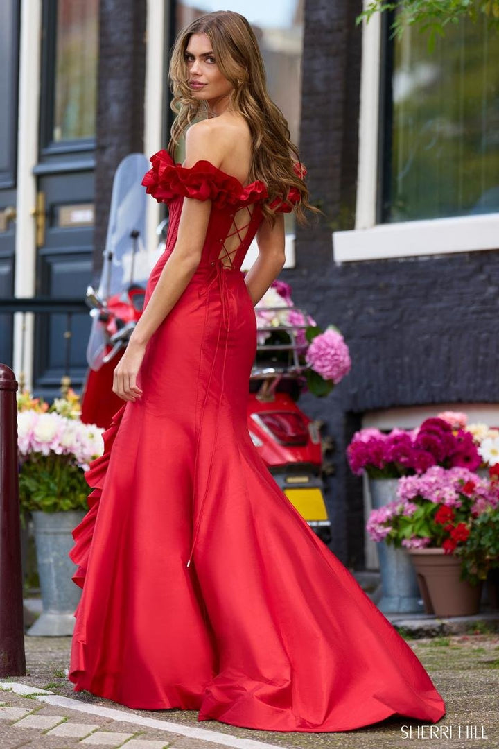Sherri Hill 56240 Red Prom Dress