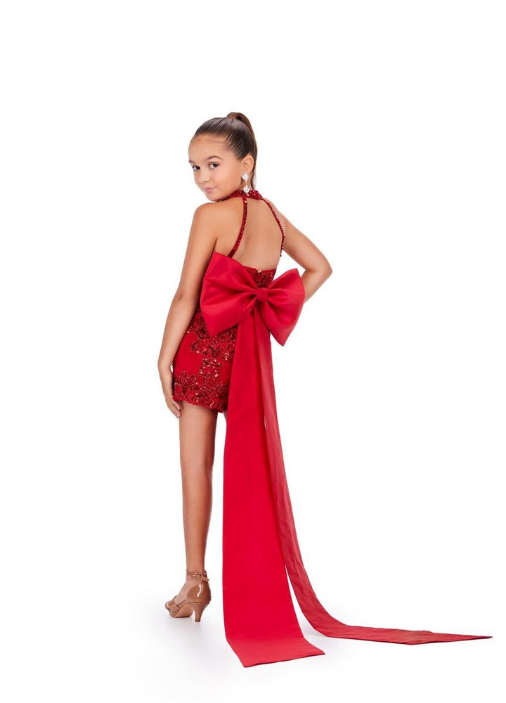 Ashley Lauren 8231 Red Prom Dress
