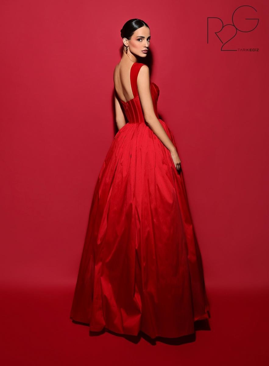 Tarik Ediz 53043 Red Prom Dress