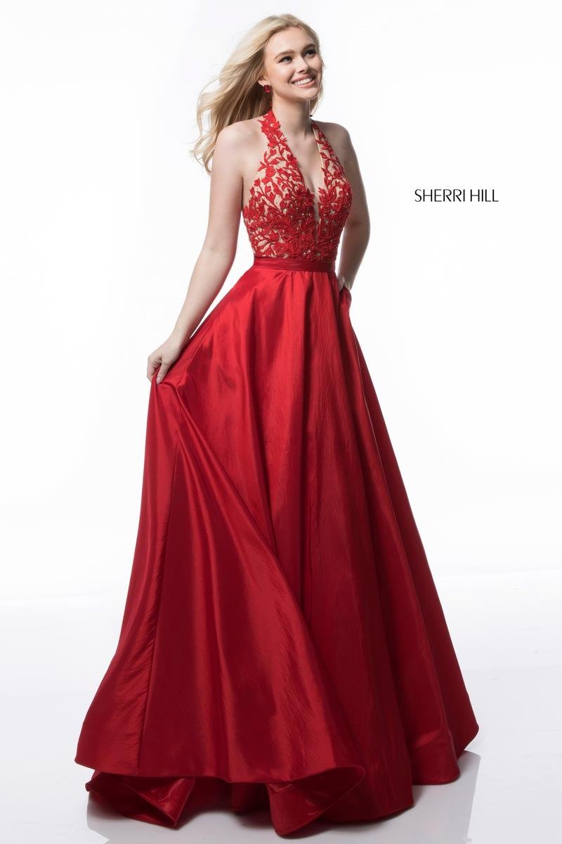 Sherri Hill 51643 Red Prom Dress