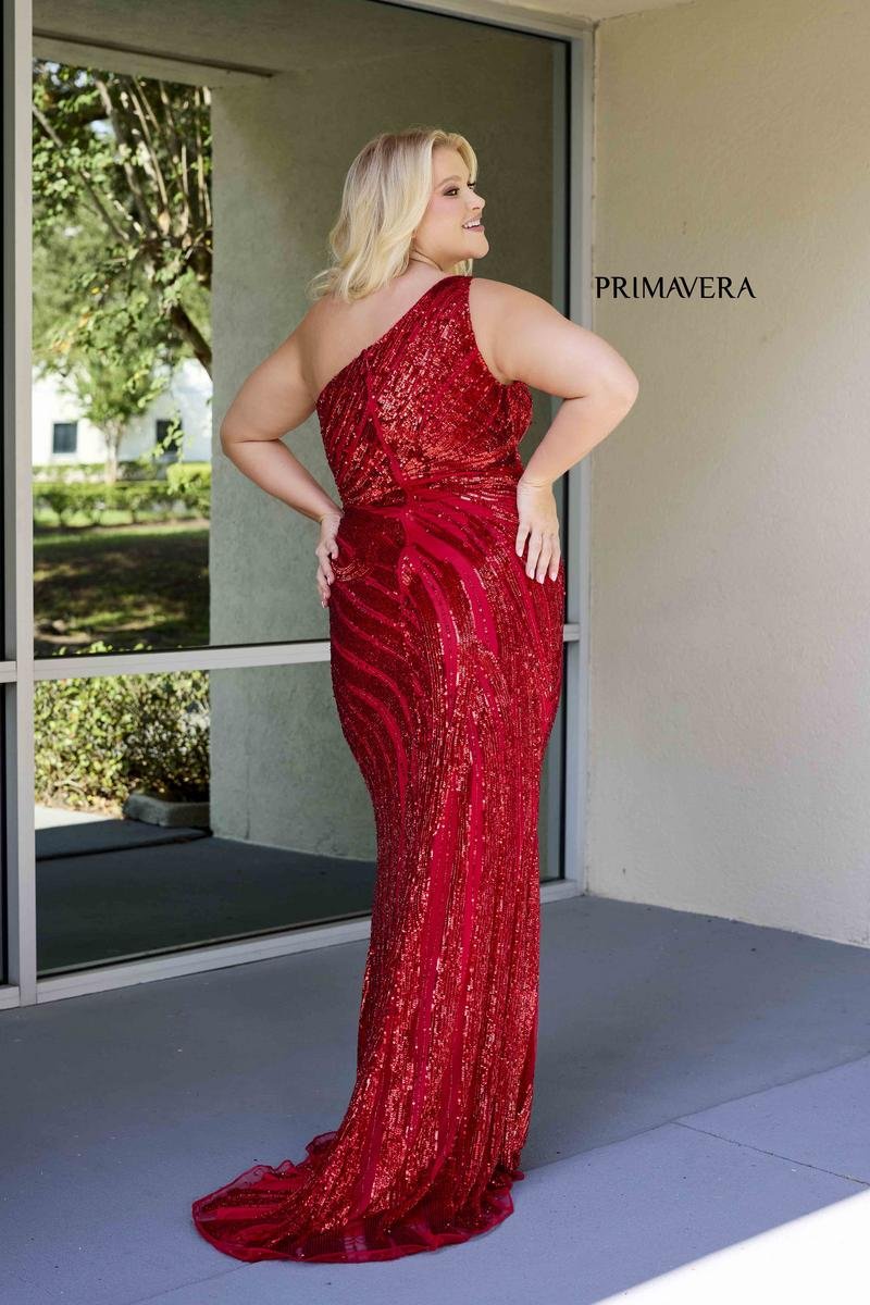Primavera Couture 14075 Red Prom Dress