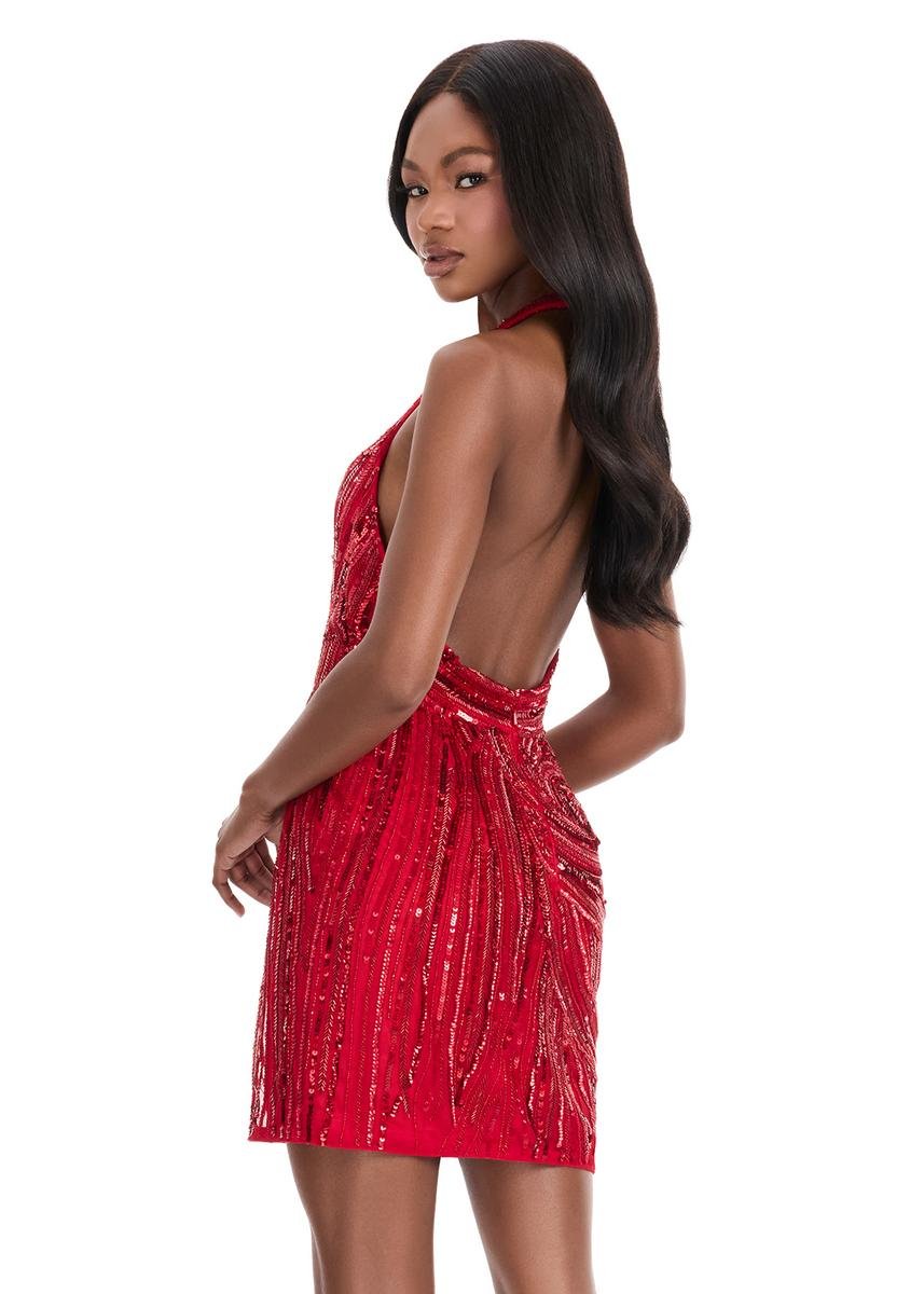 Ashley Lauren 4791 Red Prom Dress