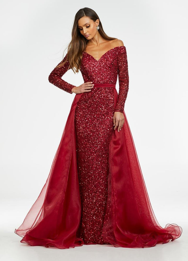 Ashley Lauren 1739 Red Prom Dress