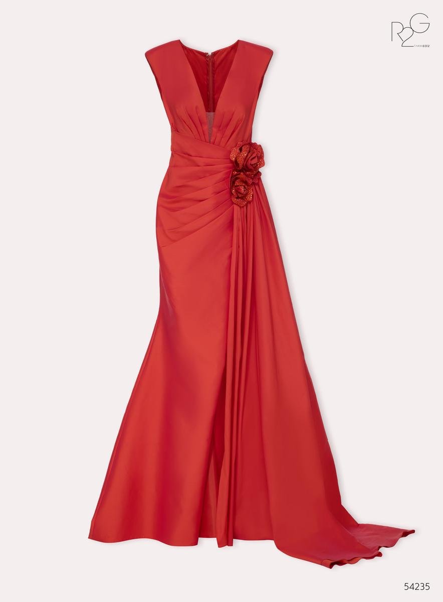 Tarik Ediz 54235 Red Prom Dress