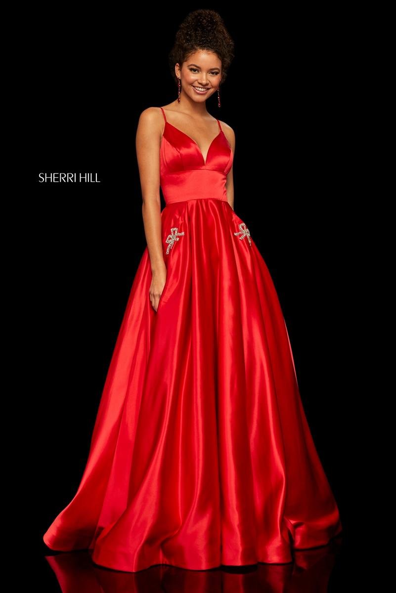 Sherri Hill 52629 Red Prom Dress