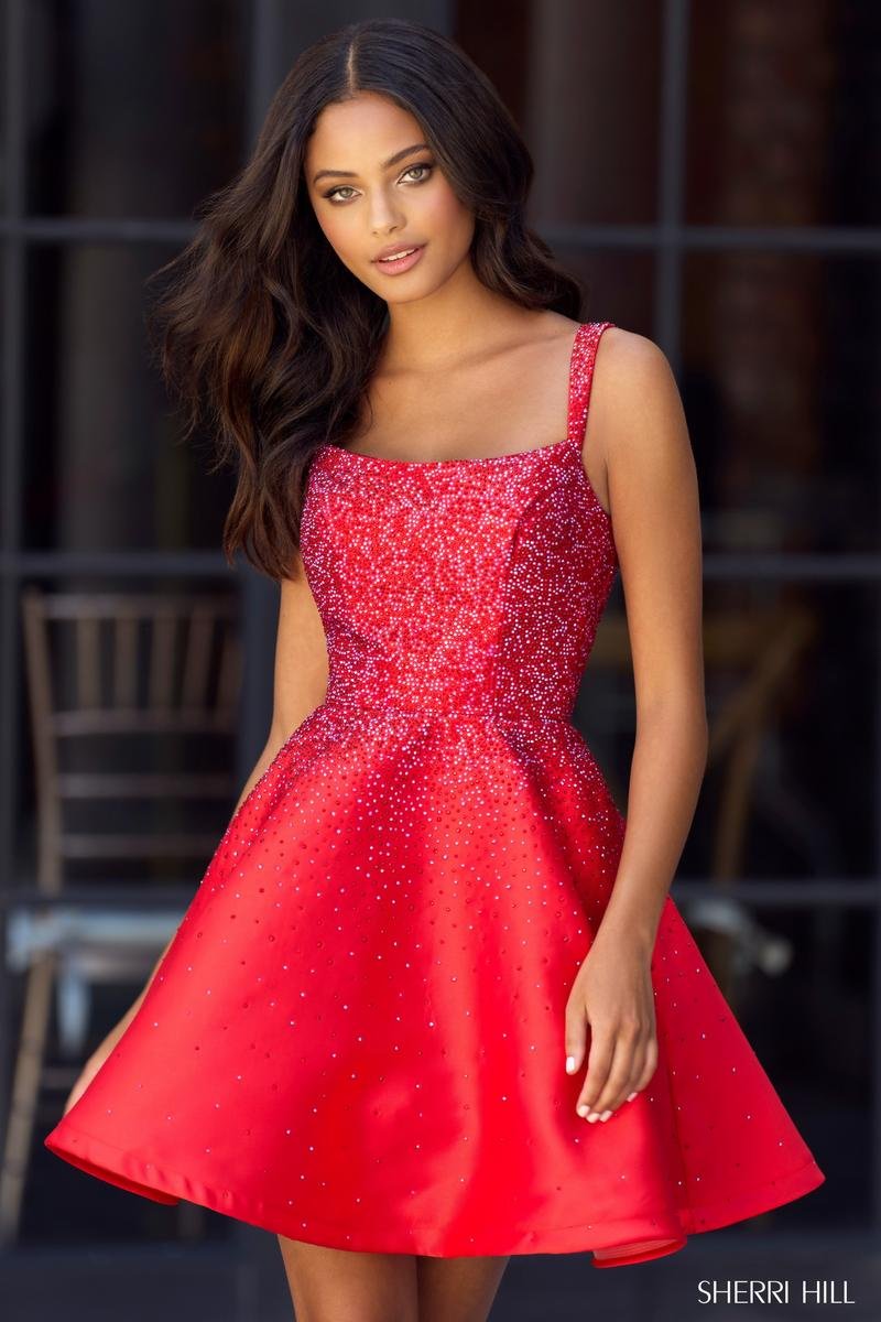 Sherri Hill 55102 Red Prom Dress