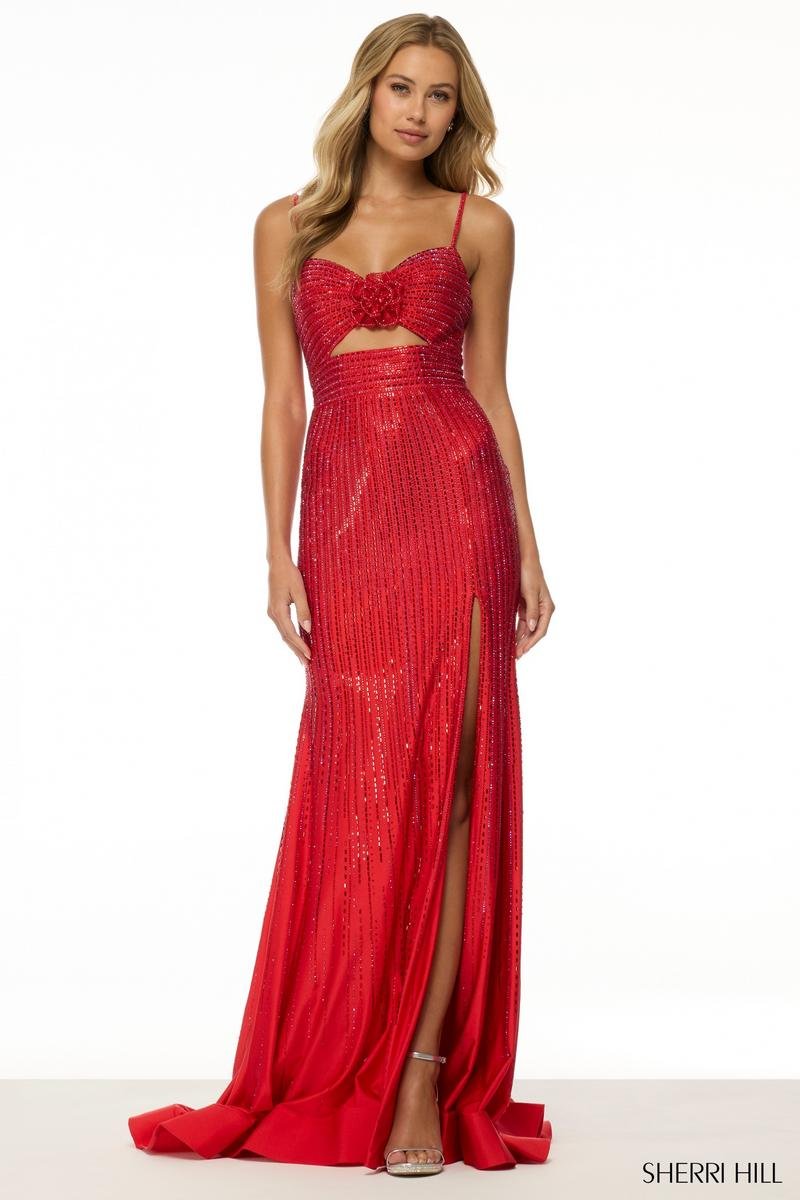 Sherri Hill 57170 Red Prom Dress