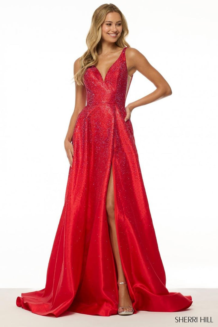 Sherri Hill 56990 Red Prom Dress