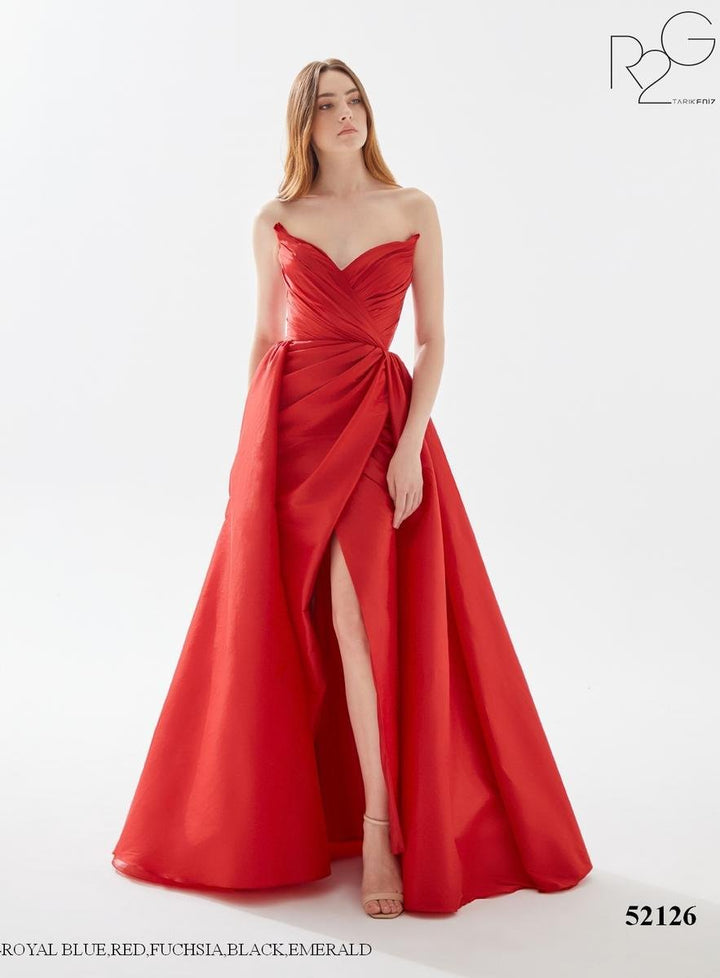 Tarik Ediz 52126 Red Prom Dress