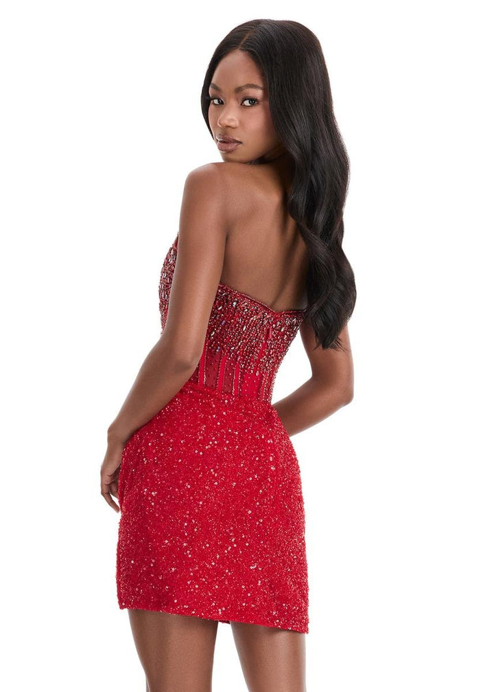 Ashley Lauren 4564 Red Prom Dress
