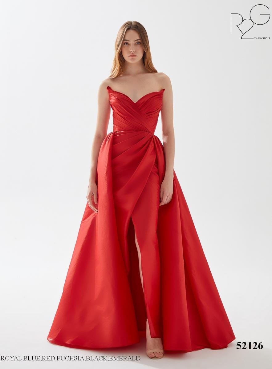 Tarik Ediz 52126 Red Prom Dress