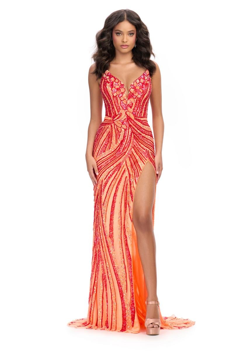 Ashley Lauren 11236 Red Coral Prom Dress