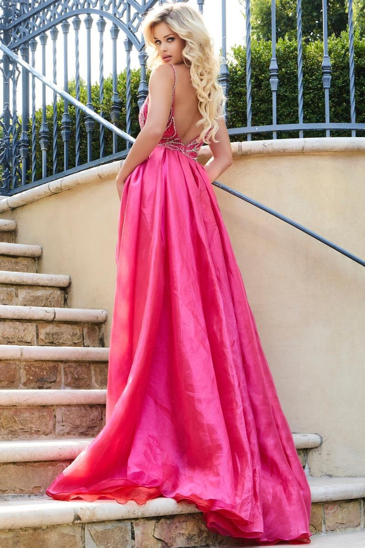 Jovani 39042 Red Fuchsia Prom Dress