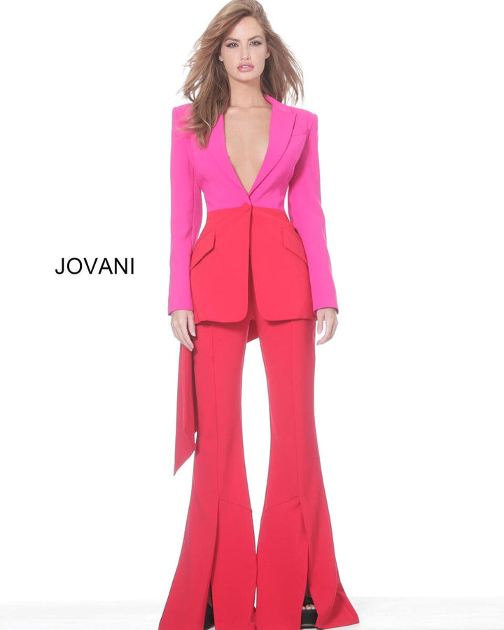 Jovani 04148 Red Fuchsia Prom Dress