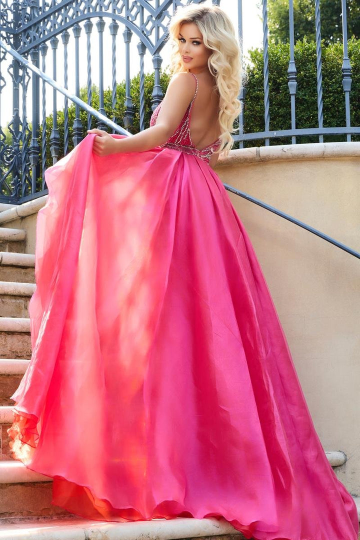 Jovani 39042 Red Fuchsia Prom Dress