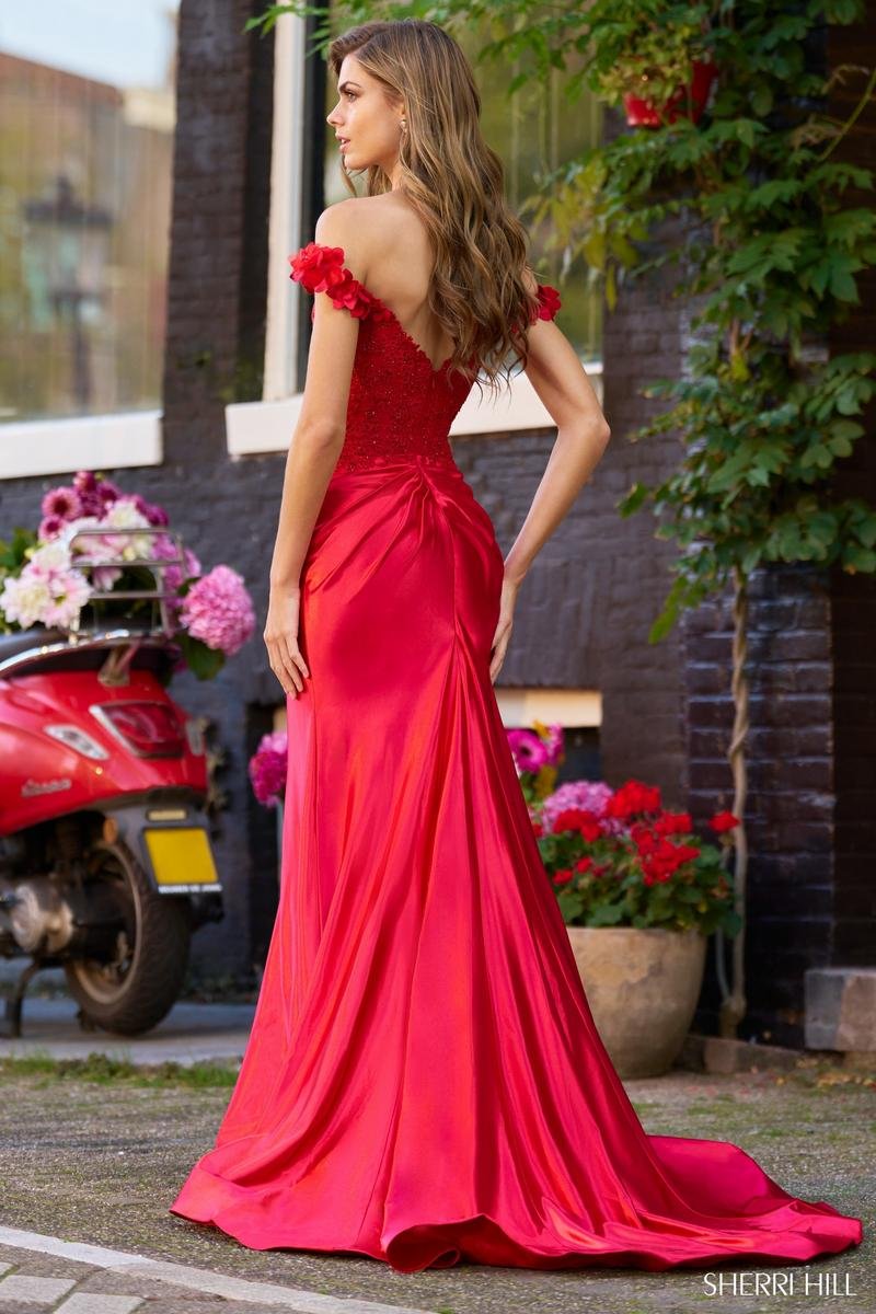 Sherri Hill 56200 Red Red Prom Dress