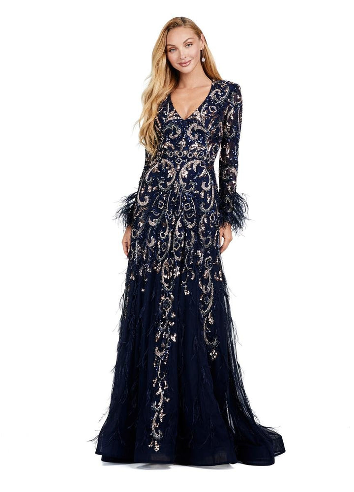 Ashley Lauren 11435 — Rose Gold/Navy
