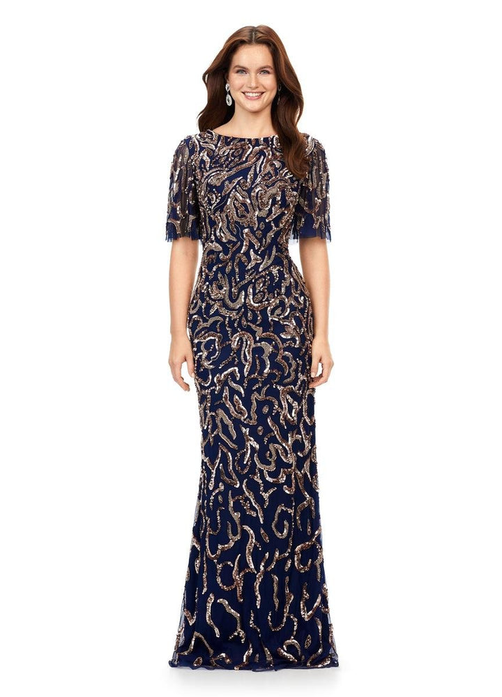 Ashley Lauren 11216 — Rose Gold/Navy