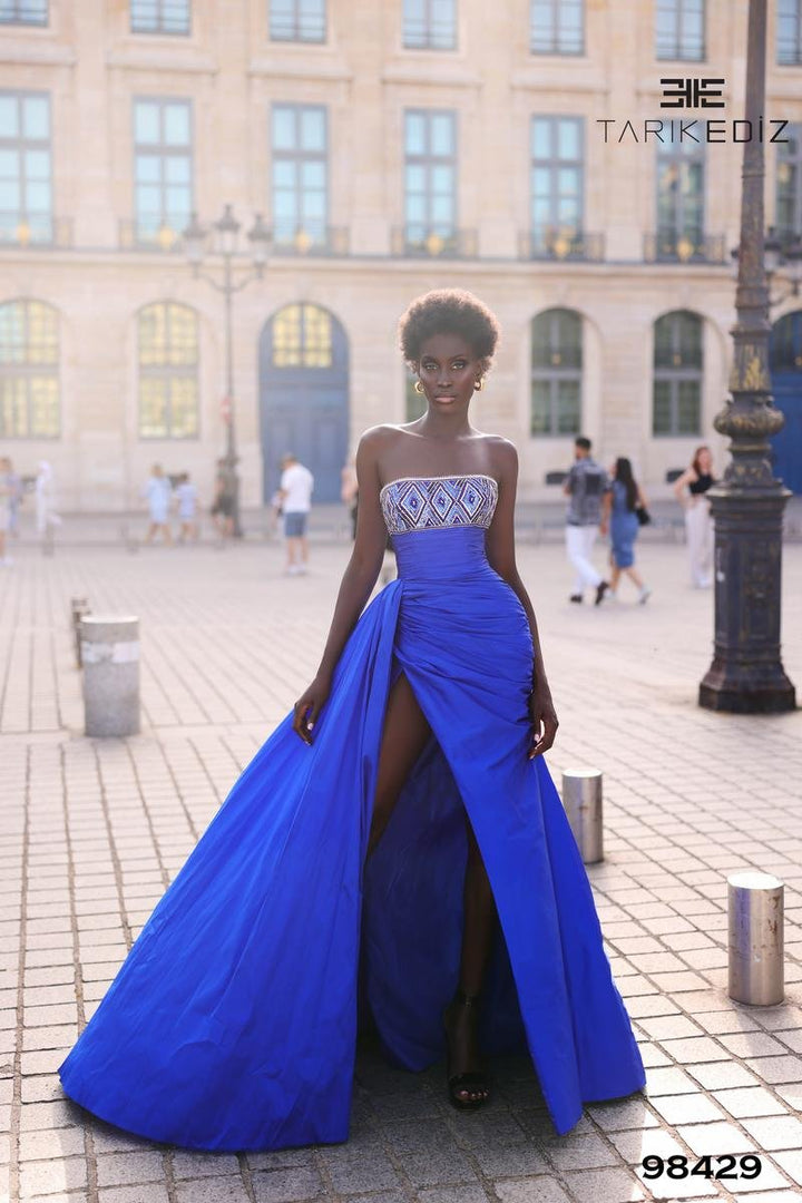 Tarik Ediz 98429 Royal Blue Prom Dress