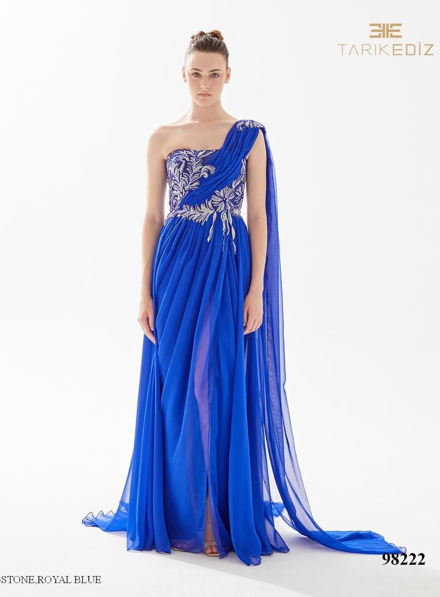 Tarik Ediz 98222 Royal Blue Prom Dress