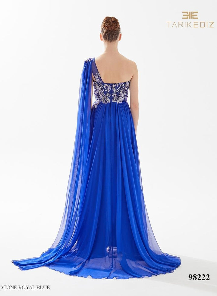 Tarik Ediz 98222 Royal Blue Prom Dress