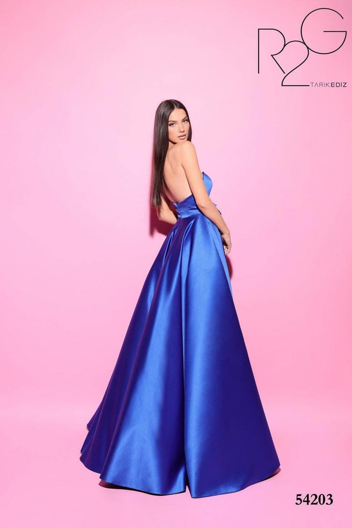 Tarik Ediz 54203 Royal Blue Prom Dress