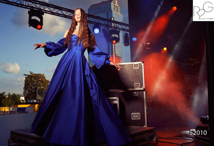 Tarik Ediz 52010 Royal Blue Prom Dress