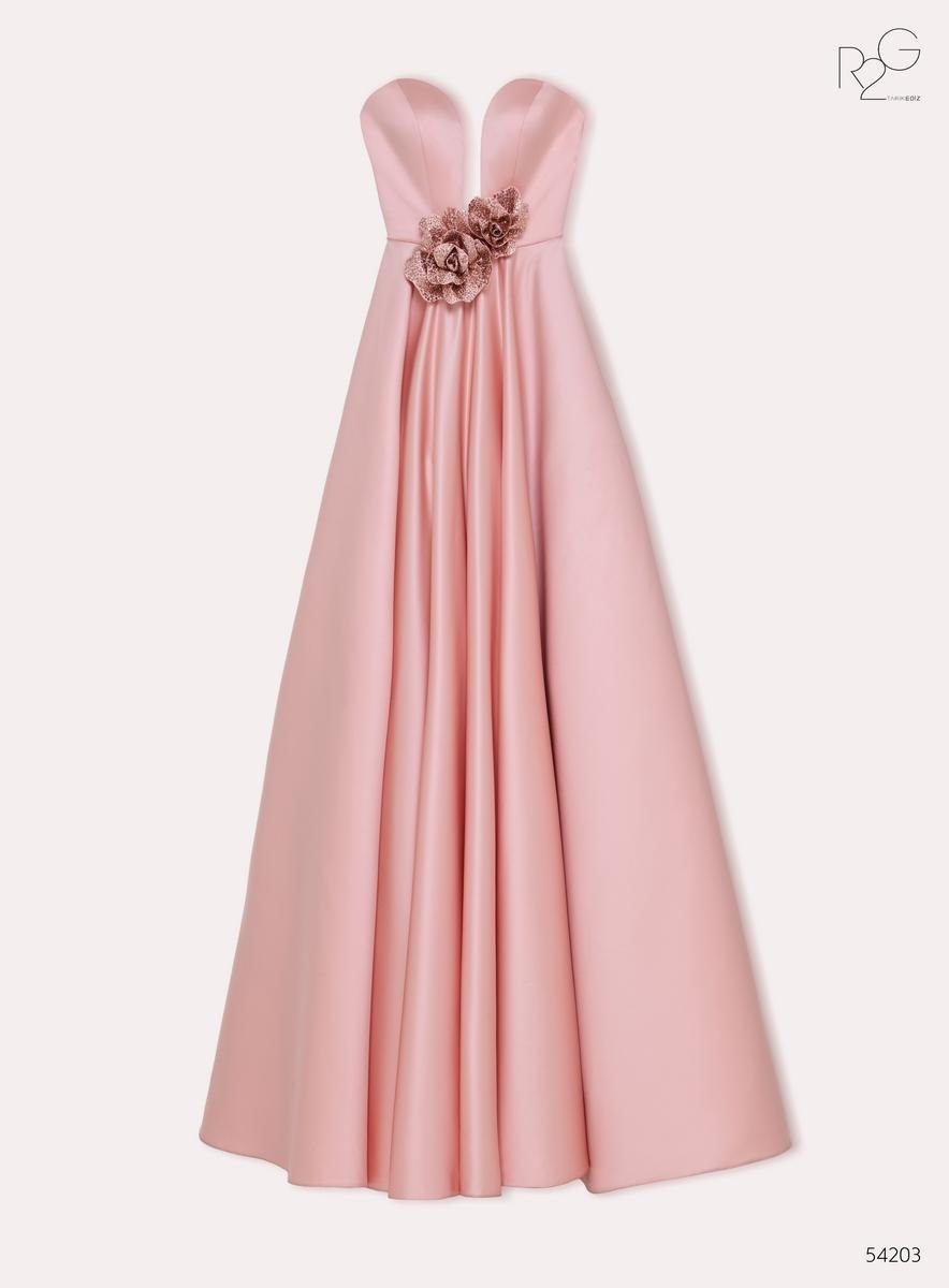 Tarik Ediz 54203 Salmon Prom Dress