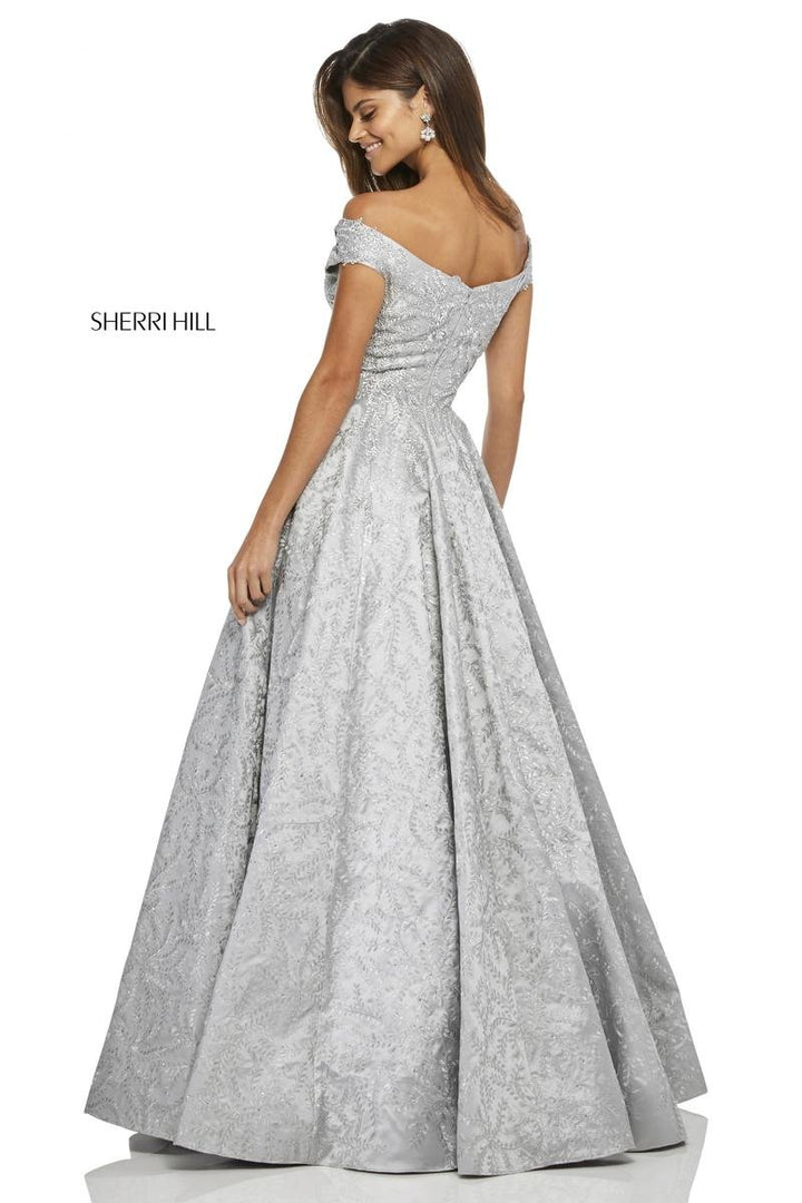 Sherri Hill 52507 Silver Prom Dress